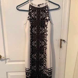 Black & white bodycon dress